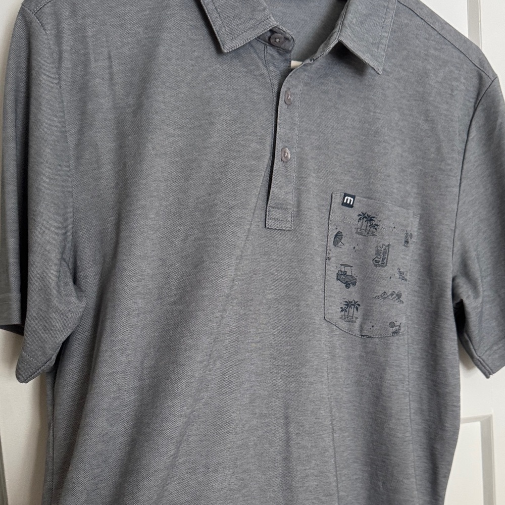 Travis Mathew Dark Gray Polo Shirt - Picture 8 of 13